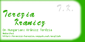 terezia kranicz business card